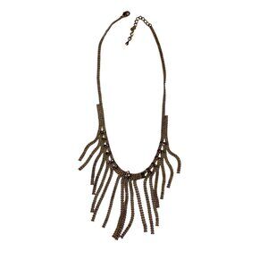 Vintage Gold Tassel Choker Necklace Rhinestones Statement Jewelry Women u Adjust